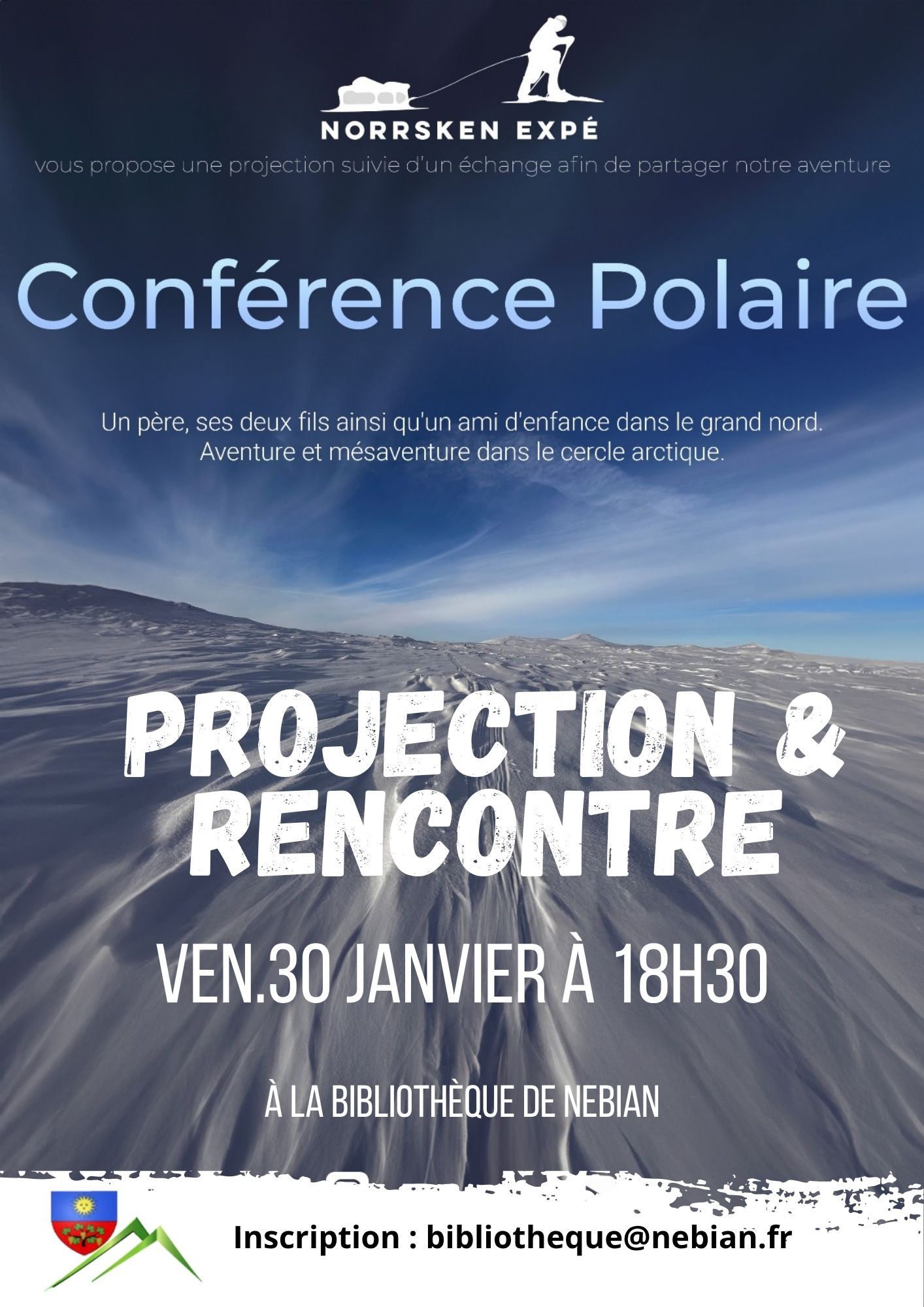 L'image représente une banquise enneigée