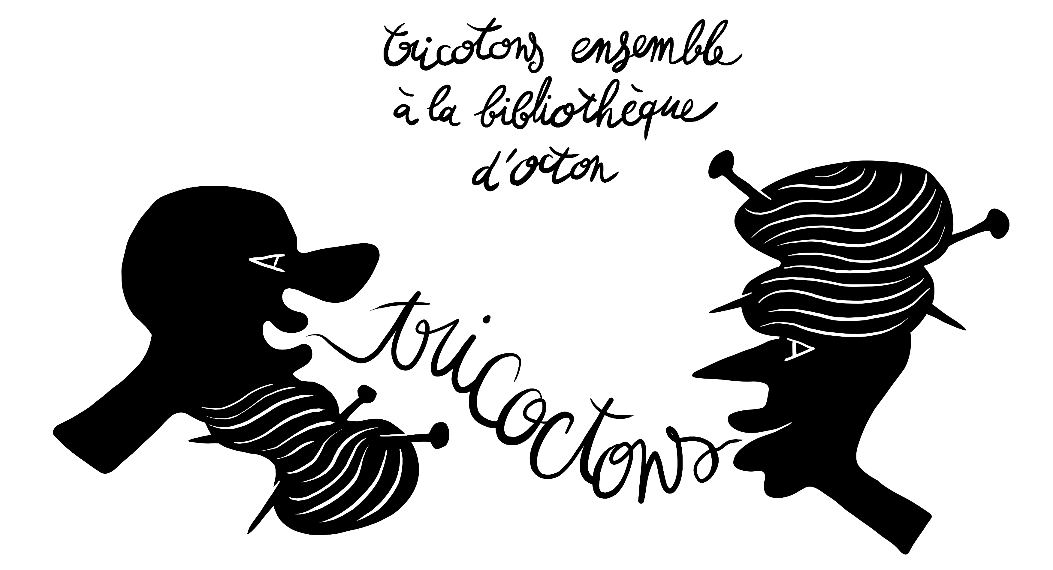 Une femme et un homme tricotent et discutent